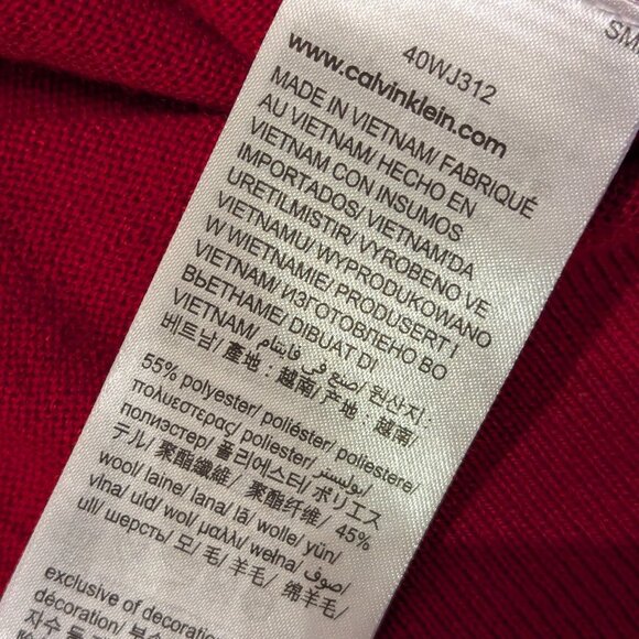 2024 Calvin Klein Red Polo Women's Poly/wool blend - Picture 5 of 6